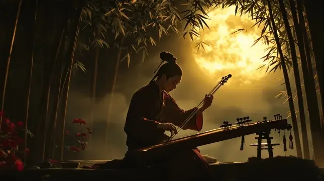 《月下独酌》古琴演奏 - 大地视频 《月下独酌》古琴演奏